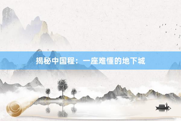 揭秘中国程：一座难懂的地下城